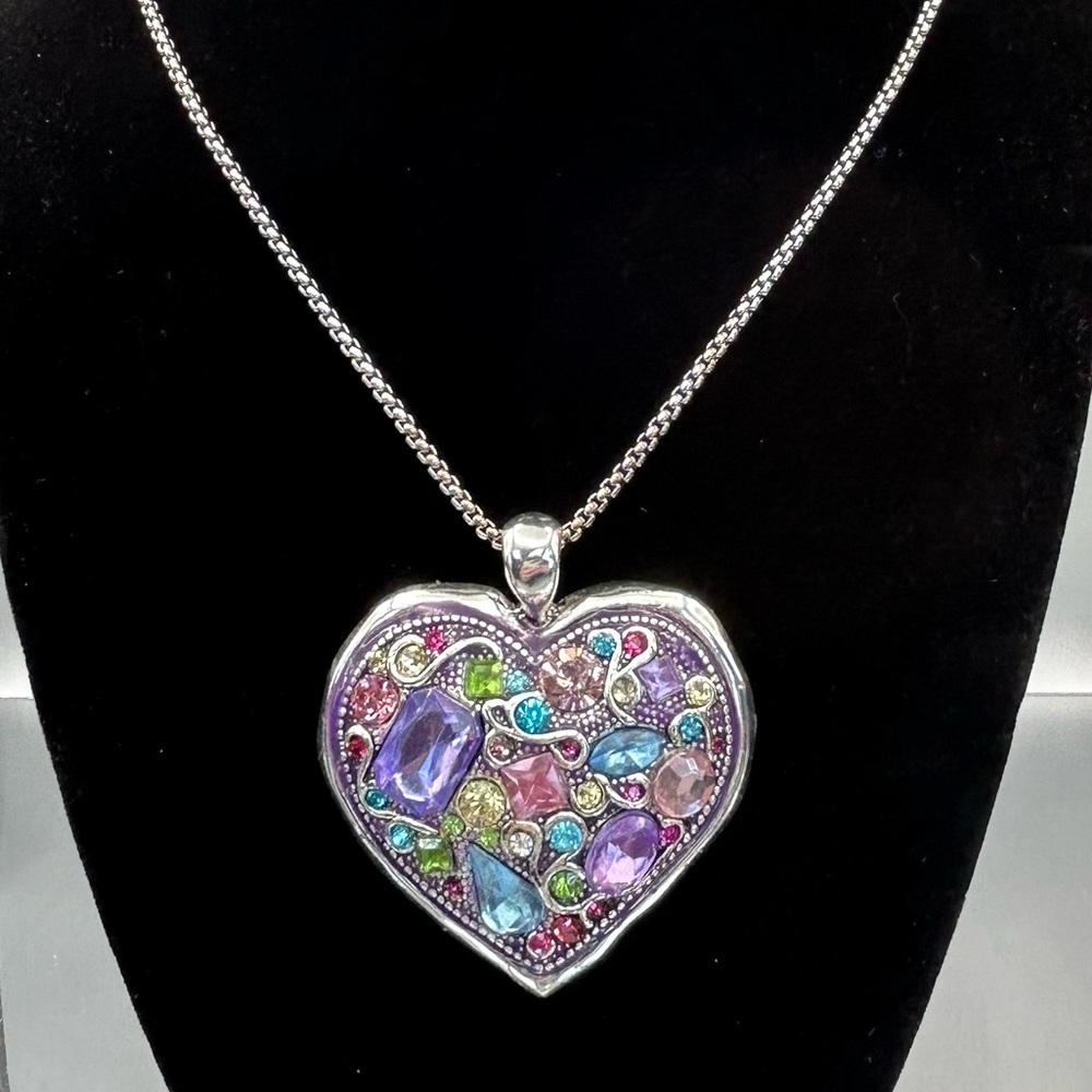 Colorful Heart Pendant Necklace